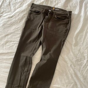 Olive Green Carhartt Slim Fit Pants